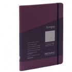 Taccuino EcoQua Plus - con elastico - spiralato - A5 - 70 fogli - puntinato - vino - Fabriano