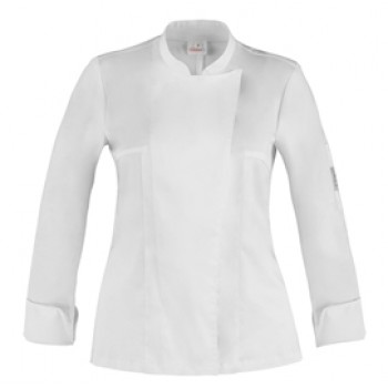 Giacca cuoco Celine - da donna - manica lunga - taglia M - bianco - Giblor's