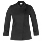 Giacca cuoco Celine - da donna - manica lunga - taglia S - nero - Giblor's