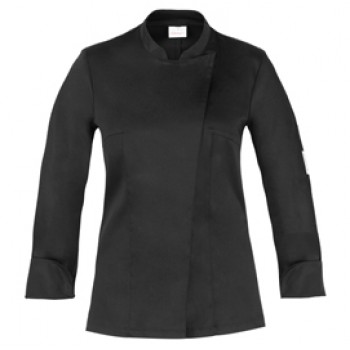 Giacca cuoco Celine - da donna - manica lunga - taglia M - nero - Giblor's