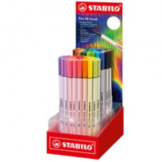 Pennarello 68 Brush Arty - colori assortiti - Stabilo - expo 80 pezzi Pennarello 68 Brush Arty - colori assortiti - Stabilo - expo 80 pezzi