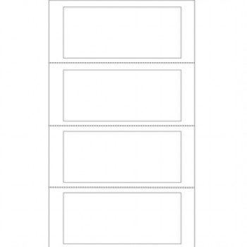 Etichette adesive a modulo continuo TT951-2 - in carta - corsia singola - permanenti - 140 x 60 mm - 4 et/fg - 100 fogli - bianco - Markin