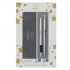 Gift Set DUO - Jotter stainless steel CT sfera + stilografica - punta media - Parker