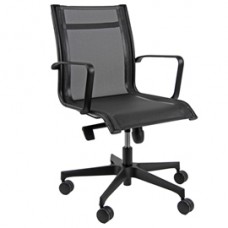Poltrona direzionale Pollux all black PVD - con braccioli inclusi - nero - Unisit Poltrona direzionale Pollux all black PVD - con braccioli inclusi - nero - Unisit