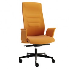 Poltrona direzionale Nordik - con braccioli fissi - arancio - Unisit Poltrona direzionale Nordik - con braccioli fissi - arancio - Unisit