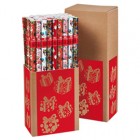 Rotolo carta regalo natale - 2 x 0,70 m - fantasie assortite - Rex Sadoch