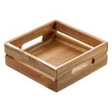 Cassetta per alimenti - 20 x 20 x 7 cm - legno di acacia - Leone Cassetta per alimenti - 20 x 20 x 7 cm - legno di acacia - Leone