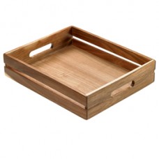Cassetta per alimenti - 32,5 x 26,5 x 7 cm - legno di acacia - Leone Cassetta per alimenti - 32,5 x 26,5 x 7 cm - legno di acacia - Leone