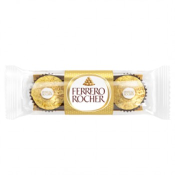 Praline Rocher - gusto cioccolato/nocciola - Ferrero - conf. 3 pezzi Praline Rocher - gusto cioccolato/nocciola - Ferrero - conf. 3 pezzi