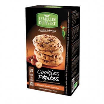 Cookies cioccolato e nocciola - 175 gr - Le moulin du privert Cookies cioccolato e nocciola - 175 gr - Le moulin du privert