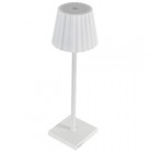Lampada da tavolo - a led - 10 x 10 x 38 cm - alluminio/pmma - bianco - King Collection