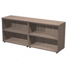 Coppia mobili bassi Elegance - 180 x 45,3 x 75 cm - noce toscano