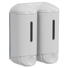 Dispenser a muro Double Shower Small - per hotel - 0,17 L - bianco - Mar Plast