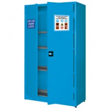 Armadio di sicurezza - per liquidi chimici - 107,5 x 50 x 185 cm - blu - Carvel