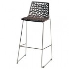 Sgabello Spider Fix - 44 x 53 x 96 cm - policarbonato - moka lucido - Grandsoleil