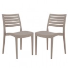 Sedia Firenze - 49 x 51 x 80 cm - polipropilene - juta - Grandsoleil - conf. 2 pezzi