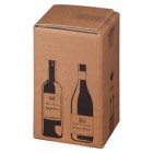 Scatola Wine Pack - 4 bottiglie - 21,2 x 20,4 x 36,8 cm - cartone doppia onda - avana - Bong Packaging - conf. 10 pezzi