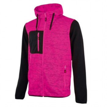 Felpa donna Rainbow Lady - taglia L - grigio/fucsia - U-Power