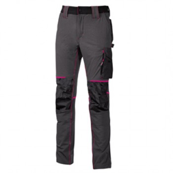 Pantaloni da donna Atom Lady - taglia XL - grigio/fucsia - U-Power