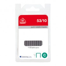 Punti zincati - 53/10 - 10 mm - metallo - Ro-Ma - conf. da 1120 punti Punti zincati - 53/10 - 10 mm - metallo - Ro-Ma - conf. da 1120 punti