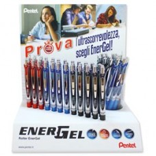 Roller Energel XM - punta 0,7 mm - colori assortiti - Pentel - expo 48 pezzi Roller Energel XM - punta 0,7 mm - colori assortiti - Pentel - expo 48 pezzi