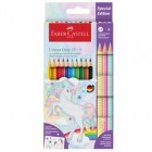 Astuccio 10 matite Colour Grip + 3 matite Sparkle - colori assortiti - Faber Castell