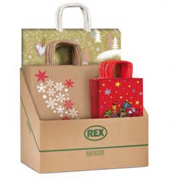 Shopper natale - fantasie assortite - Rex Sadoch - expo 100 pezzi Shopper natale - fantasie assortite - Rex Sadoch - expo 100 pezzi