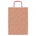 Shopper natale - 16 x 8 x 21 cm - carta kraft - fantasia stelline - rosso - Rex Sadoch Shopper natale - 16 x 8 x 21 cm - carta kraft - fantasia stelline - rosso - Rex Sadoch