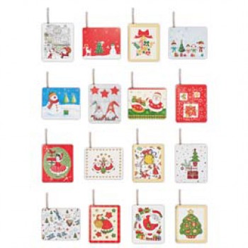 Segnapacco natale - con cordoncino - fantasie assortite - Rex Sadoch Segnapacco natale - con cordoncino - fantasie assortite - Rex Sadoch