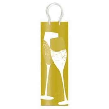 Portabottiglie natale - 37 x 12 x 9 cm - carta patinata - fantasia oro - Rex Sadoch Portabottiglie natale - 37 x 12 x 9 cm - carta patinata - fantasia oro - Rex Sadoch