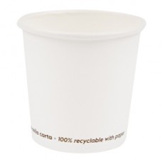 Bicchiere in carta - 200 ml - bianco - Signor Bio - conf. 50 pezzi Bicchiere in carta - 200 ml - bianco - Signor Bio - conf. 50 pezzi