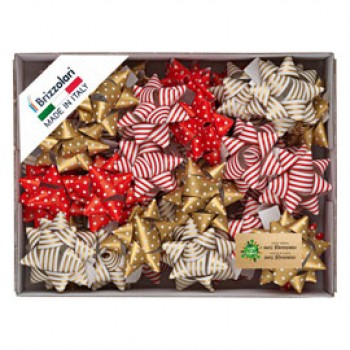 Stelle di nastro ecocarta - 20 mm x diam. 9 cm - fantasie assotite natale - Brizzolari - conf. 36 pezzi Stelle di nastro ecocarta - 20 mm x diam. 9 cm - fantasie assotite natale - Brizzolari - conf. 36 pezzi