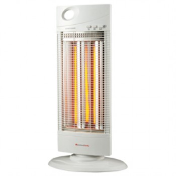 Stufa al carbonio Gobi - con oscillazione - 1000 W - 38 x 27 x 71,5 cm - bianco - Melchioni