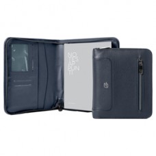 Portablocco Gate Trended - 19 x 23 cm - f.to utile A5 - ecopelle - blu - In Tempo