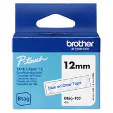 Brother - Nastro adesivo - Blu/Trasparente - 12mm x 4mt - BTAG133 Brother - Nastro adesivo - Blu/Trasparente - 12mm x 4mt - BTAG133