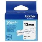 Brother - Nastro - Bianco/Trasparente - BTAG135 - 12mm x 8mt Brother - Nastro - Bianco/Trasparente - BTAG135 - 12mm x 8mt