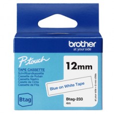 Brother - Nastro - Blu/Bianco - BTAG233 - 12mm x 4mt Brother - Nastro - Blu/Bianco - BTAG233 - 12mm x 4mt