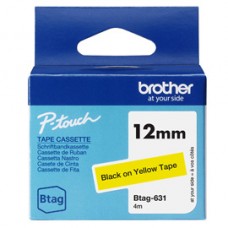 Brother - Nastro - Nero/Giallo - BTAG631 - 12mm x 4mt Brother - Nastro - Nero/Giallo - BTAG631 - 12mm x 4mt
