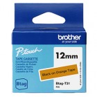 Brother - Nastro adesivo - Nero/Arancione - 12mm x 4mt - BTAGT31 Brother - Nastro adesivo - Nero/Arancione - 12mm x 4mt - BTAGT31