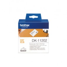Brother - Rotolo 300 Etichette 62 x 100 mm - Nero/Bianco - DK-11202 Brother - Rotolo 300 Etichette 62 x 100 mm - Nero/Bianco - DK-11202
