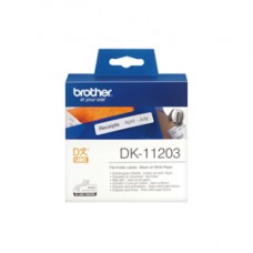 Brother - Rotolo 300 Etichette adesive 17 x 87mm - Nero/Bianco - DK-11203 Brother - Rotolo 300 Etichette adesive 17 x 87mm - Nero/Bianco - DK-11203