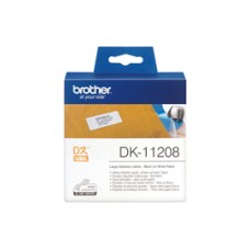 Brother - Rotolo 400 Etichette 38 x 90 mm - Nero/Bianco - DK-11208 Brother - Rotolo 400 Etichette 38 x 90 mm - Nero/Bianco - DK-11208