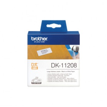 Brother - Rotolo 400 Etichette 38 x 90 mm - Nero/Bianco - DK-11208