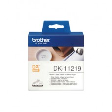 Brother - Rotolo 1200 Etichette circolari adesive diametro 12mm - DK-11219 Brother - Rotolo 1200 Etichette circolari adesive diametro 12mm - DK-11219