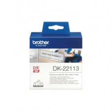 Brother - Nastro adesivo - in pellicola - Nero/Trasparente - 62mm x 15,24mt - DK-22113 Brother - Nastro adesivo - in pellicola - Nero/Trasparente - 62mm x 15,24mt - DK-22113