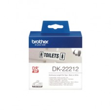 Brother - Nastro adesivo - in pellicola - Nero/Bianco - 62mm x 15,24mt - DK22212 Brother - Nastro adesivo - in pellicola - Nero/Bianco - 62mm x 15,24mt - DK22212