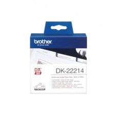 Brother - Rotolo etichetta continua - Nero/Bianco - 12mm x 30,48mt - DK22214 Brother - Rotolo etichetta continua - Nero/Bianco - 12mm x 30,48mt - DK22214