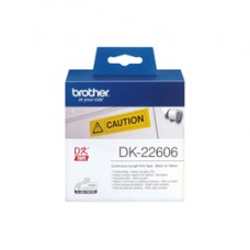 Brother - Nastro adesivo - Nero/Giallo - 62mm x 15,24mt - DK22606 Brother - Nastro adesivo - Nero/Giallo - 62mm x 15,24mt - DK22606