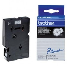 Brother - Nastro - Nero/Bianco - TC291 - 9mm x7,7mt Brother - Nastro - Nero/Bianco - TC291 - 9mm x7,7mt
