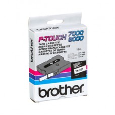 Brother - Nastro - Nero/Bianco - TX221 - 9mm x15mt Brother - Nastro - Nero/Bianco - TX221 - 9mm x15mt